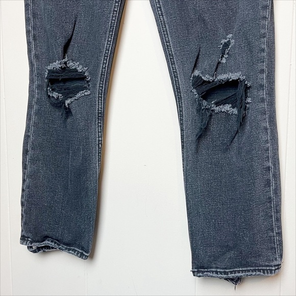 Abercrombie & Fitch Ankle Straight Ultra High Rise Jeans 28 6 black‎ Curve Love - Picture 4 of 14